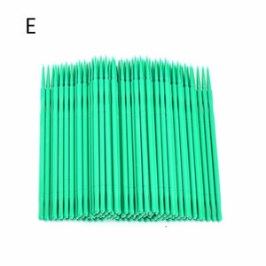 100Pcs/bag Disposable Micro Brush Eyelashes Extension Individual Lash Removing Swab Pro Micro Brush For Eyelash Extension Tools