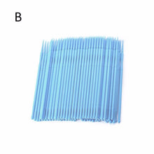 Load image into Gallery viewer, 100Pcs/bag Disposable Micro Brush Eyelashes Extension Individual Lash Removing Swab Pro Micro Brush For Eyelash Extension Tools