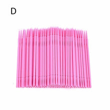 Load image into Gallery viewer, 100Pcs/bag Disposable Micro Brush Eyelashes Extension Individual Lash Removing Swab Pro Micro Brush For Eyelash Extension Tools