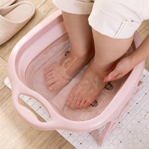 Foldable Footbath plain foaming massage bucket Plastic foot bath basin large heightening footbath fording barrel Reduce Pressure