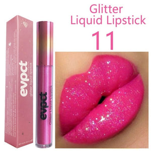 New Arrival 15 Colors Glitter Lipgloss Makeup Waterproof Lasting Shining Diamond Lipgloss Cosmetics Professional Natural