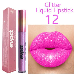 New Arrival 15 Colors Glitter Lipgloss Makeup Waterproof Lasting Shining Diamond Lipgloss Cosmetics Professional Natural