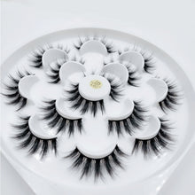 Load image into Gallery viewer, 7 pairs/1box mink eyelashes natural long 3d mink eyelash extension hand made false lashes makeup eyelashes for beauty