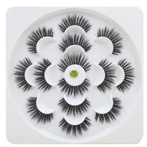 7 pairs/1box mink eyelashes natural long 3d mink eyelash extension hand made false lashes makeup eyelashes for beauty