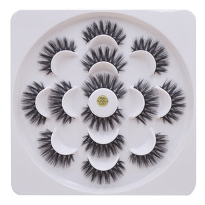 7 pairs/1box mink eyelashes natural long 3d mink eyelash extension hand made false lashes makeup eyelashes for beauty
