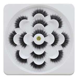 7 pairs/1box mink eyelashes natural long 3d mink eyelash extension hand made false lashes makeup eyelashes for beauty