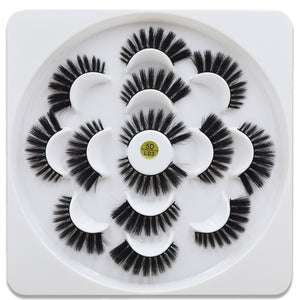 7 pairs/1box mink eyelashes natural long 3d mink eyelash extension hand made false lashes makeup eyelashes for beauty