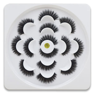 7 pairs/1box mink eyelashes natural long 3d mink eyelash extension hand made false lashes makeup eyelashes for beauty