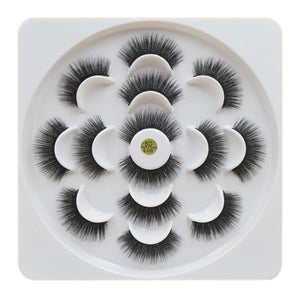 7 pairs/1box mink eyelashes natural long 3d mink eyelash extension hand made false lashes makeup eyelashes for beauty