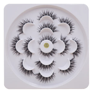 7 pairs/1box mink eyelashes natural long 3d mink eyelash extension hand made false lashes makeup eyelashes for beauty