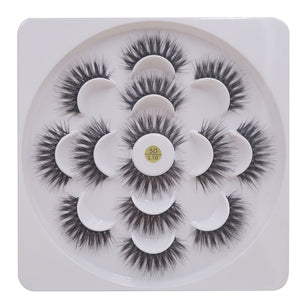 7 pairs/1box mink eyelashes natural long 3d mink eyelash extension hand made false lashes makeup eyelashes for beauty