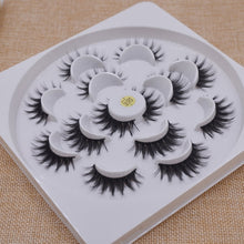 Load image into Gallery viewer, 7 pairs/1box mink eyelashes natural long 3d mink eyelash extension hand made false lashes makeup eyelashes for beauty