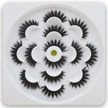 Load image into Gallery viewer, 7 pairs/1box mink eyelashes natural long 3d mink eyelash extension hand made false lashes makeup eyelashes for beauty