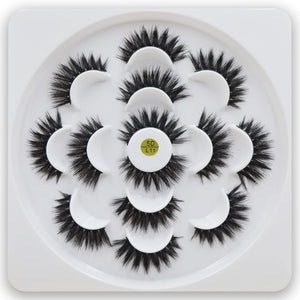 7 pairs/1box mink eyelashes natural long 3d mink eyelash extension hand made false lashes makeup eyelashes for beauty