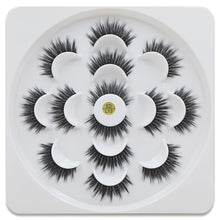 Load image into Gallery viewer, 7 pairs/1box mink eyelashes natural long 3d mink eyelash extension hand made false lashes makeup eyelashes for beauty