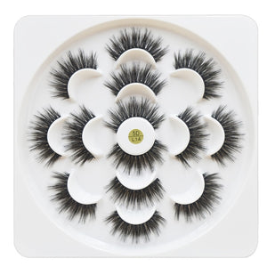7 pairs/1box mink eyelashes natural long 3d mink eyelash extension hand made false lashes makeup eyelashes for beauty