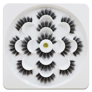 7 pairs/1box mink eyelashes natural long 3d mink eyelash extension hand made false lashes makeup eyelashes for beauty