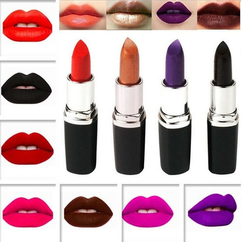 Women Makeup Velvet Matte Lipstick Long Lasting Waterproof Sexy Nude Lipsticks Magic Halloween Black Lip Stick Maquiagem Batom