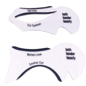 2pcs  Eyeliner Stencils Winged Eyeliner Stencil Models  Shaping Tools Eyebrows Template Card Reusable  Eye Shadow Makeup Tools