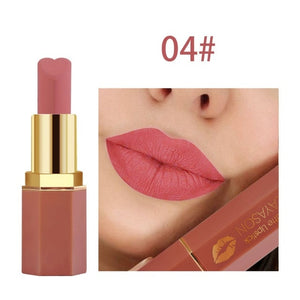 Brand Heart Shaped Lipstick 12 Color Velvet Sexy Nude Matte Lipstick Makeup Waterproof Lasting Metallic Beauty Lipsticks Makeup