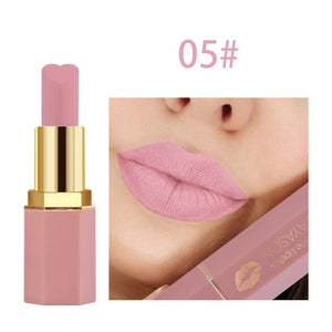 Brand Heart Shaped Lipstick 12 Color Velvet Sexy Nude Matte Lipstick Makeup Waterproof Lasting Metallic Beauty Lipsticks Makeup