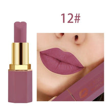 Load image into Gallery viewer, Brand Heart Shaped Lipstick 12 Color Velvet Sexy Nude Matte Lipstick Makeup Waterproof Lasting Metallic Beauty Lipsticks Makeup